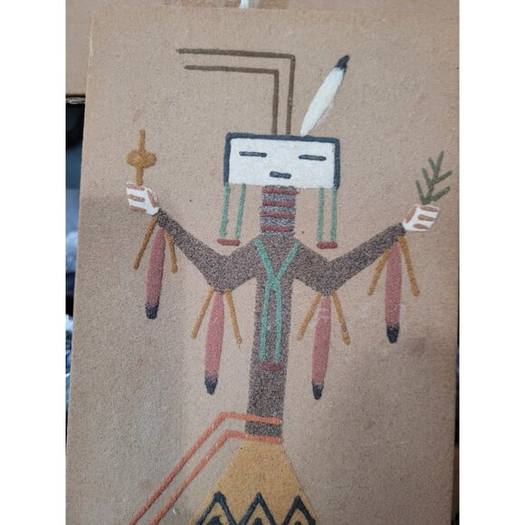 Native American Navajo Sand Painting Ceremonial Healing Yei Bei Chai S Dailey - Picture 8 of 11